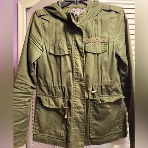Krush Womens Utility Jacket olive green